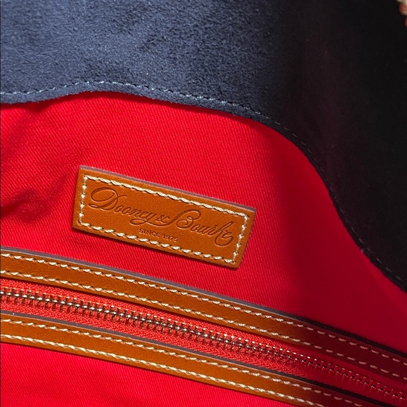 Dooney & Bourke Dark Blue Suede purse Large Hobo Bag, Camden like new - Picture 8 of 16